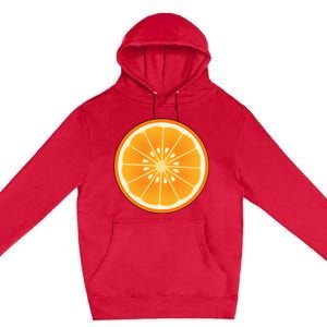 Orange Slice Halloween Costume Fun and Easy Fruit DressUp Premium Pullover Hoodie