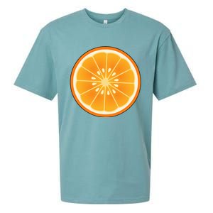 Orange Slice Halloween Costume Fun and Easy Fruit DressUp Sueded Cloud Jersey T-Shirt