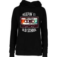 Old School Hip Hop 80s 90s Mixtape Graphic Womens Funnel Neck Pullover Hood