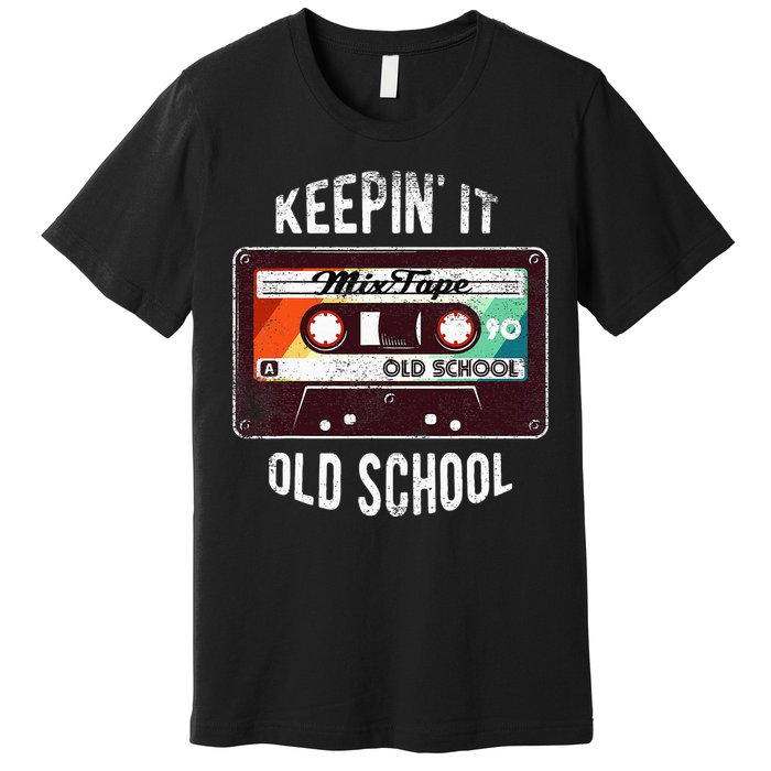 Old School Hip Hop 80s 90s Mixtape Graphic Premium T-Shirt