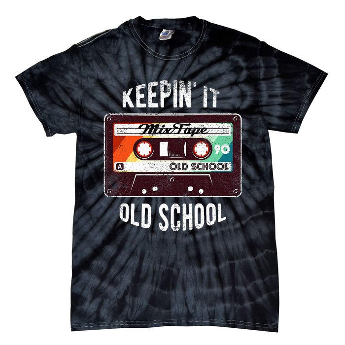 Old School Hip Hop 80s 90s Mixtape Graphic Tie-Dye T-Shirt