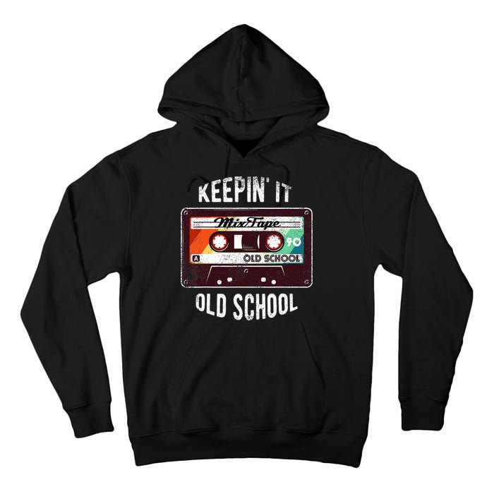 Old School Hip Hop 80s 90s Mixtape Graphic Tall Hoodie