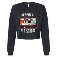 Old School Hip Hop 80s 90s Mixtape Graphic Cropped Pullover Crew