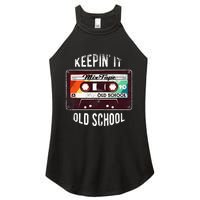 Old School Hip Hop 80s 90s Mixtape Graphic Women's Perfect Tri Rocker Tank