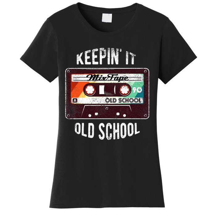 Old School Hip Hop 80s 90s Mixtape Graphic Women's T-Shirt