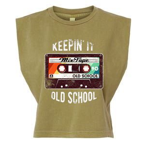 Old School Hip Hop 80s 90s Mixtape Graphic Garment-Dyed Women's Muscle Tee