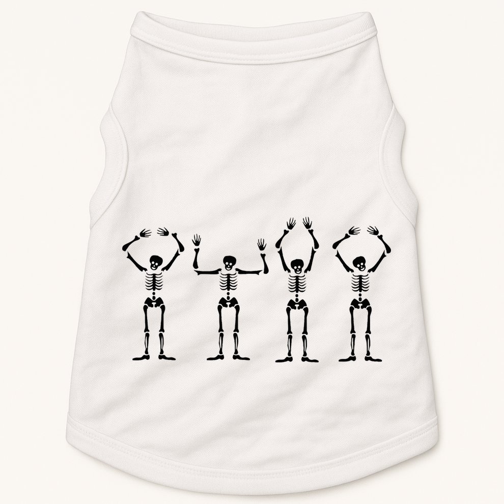 OHIO Skeleton Halloween Funny Ohio State Doggie Tank