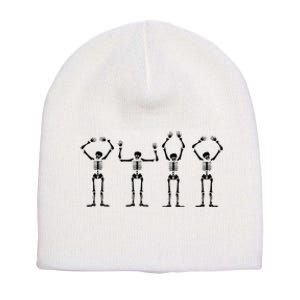 OHIO Skeleton Halloween Funny Ohio State Short Acrylic Beanie