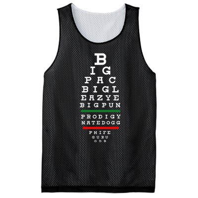 Old School Hip Hop Music Rap Legends Eye Chart 90s Hip Hop Mesh Reversible Basketball Jersey Tank