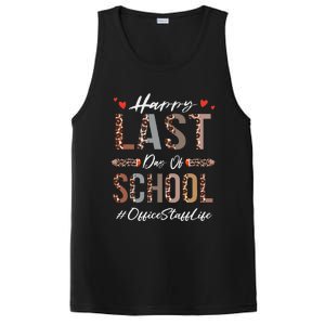 Office Staff Happy Last Day Of School Summer Funny Leopard PosiCharge Competitor Tank