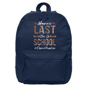 Office Staff Happy Last Day Of School Summer Funny Leopard 16 in Basic Backpack