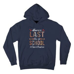 Office Staff Happy Last Day Of School Summer Funny Leopard Tall Hoodie