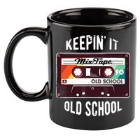 Old School Hip Hop 80s 90s Mixtape Graphic 11oz C Handle Ceramic Mug