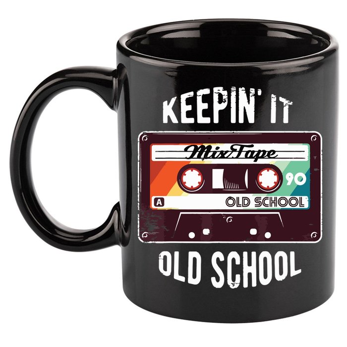 Old School Hip Hop 80s 90s Mixtape Graphic 11oz C Handle Ceramic Mug