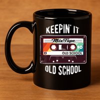 Old School Hip Hop 80s 90s Mixtape Graphic 11oz C Handle Ceramic Mug