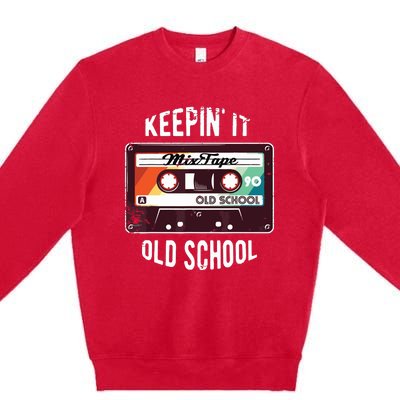 Old School Hip Hop 80s 90s Mixtape Graphic Premium Crewneck Sweatshirt