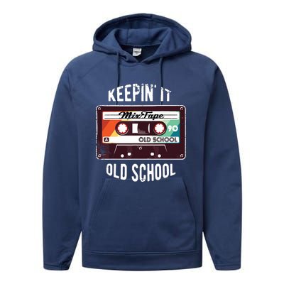 Old School Hip Hop 80s 90s Mixtape Graphic Performance Fleece Hoodie