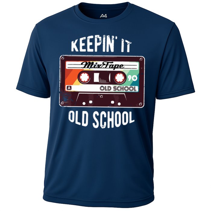 Old School Hip Hop 80s 90s Mixtape Graphic Cooling Performance Crew T-Shirt