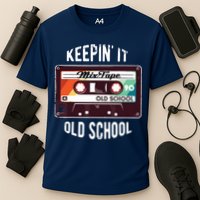 Old School Hip Hop 80s 90s Mixtape Graphic Cooling Performance Crew T-Shirt