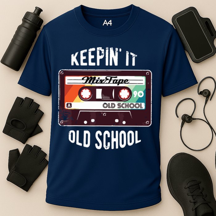 Old School Hip Hop 80s 90s Mixtape Graphic Cooling Performance Crew T-Shirt