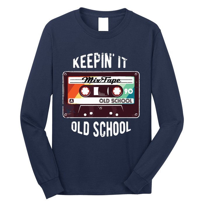 Old School Hip Hop 80s 90s Mixtape Graphic Long Sleeve Shirt