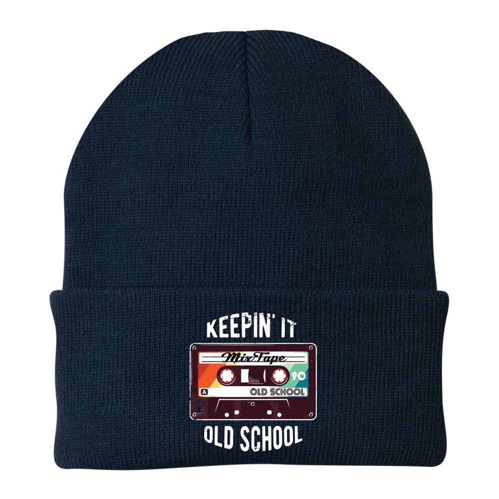 Old School Hip Hop 80s 90s Mixtape Graphic Beanie