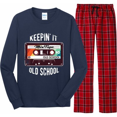 Old School Hip Hop 80s 90s Mixtape Graphic Long Sleeve Pajama Set