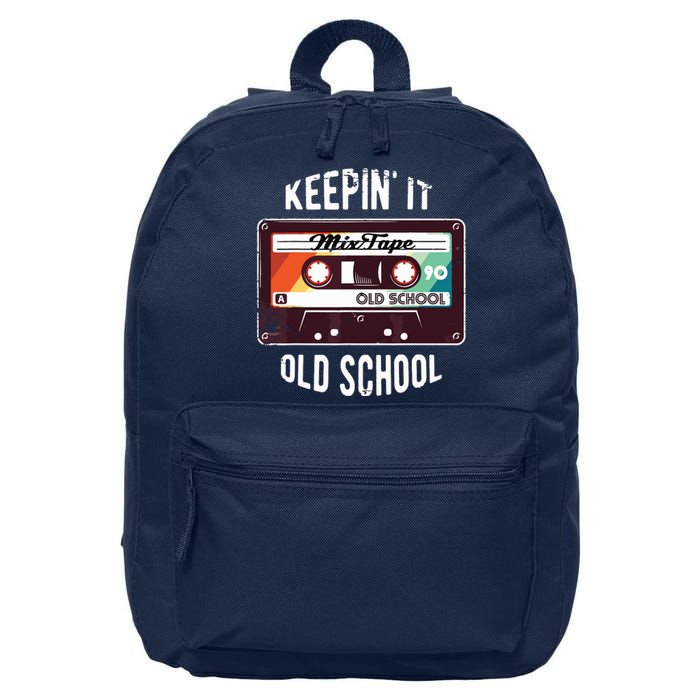 Old School Hip Hop 80s 90s Mixtape Graphic 16 in Basic Backpack