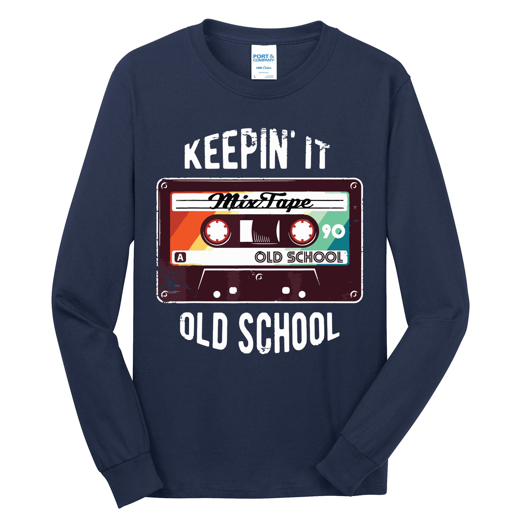 Old School Hip Hop 80s 90s Mixtape Graphic Tall Long Sleeve T-Shirt
