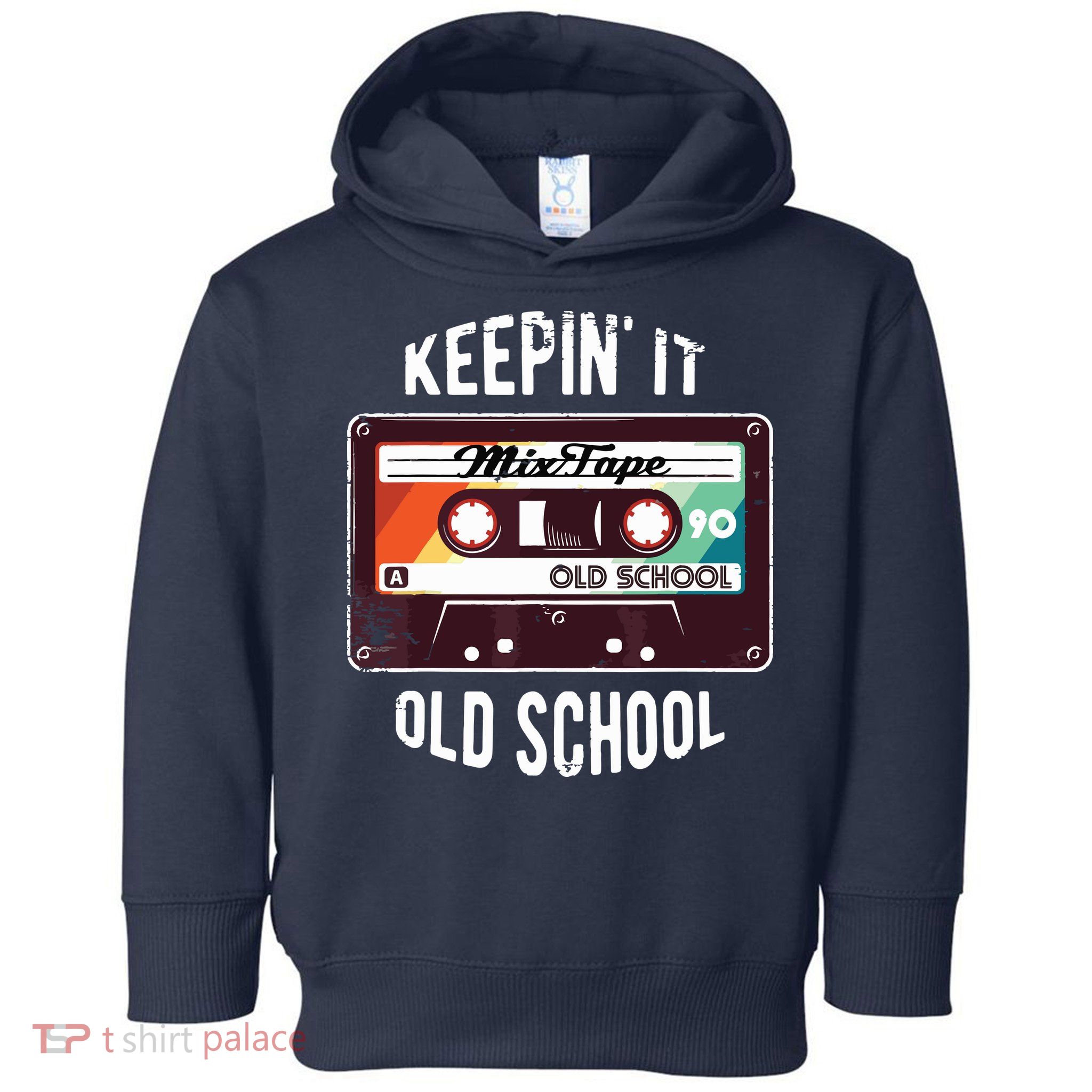 Old School Hip Hop 80s 90s Mixtape Graphic Toddler Hoodie