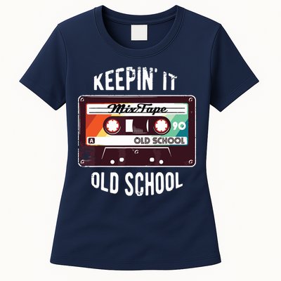 Old School Hip Hop 80s 90s Mixtape Graphic Womens T-Shirt