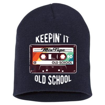Old School Hip Hop 80s 90s Mixtape Graphic Short Acrylic Beanie