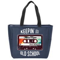 Old School Hip Hop 80s 90s Mixtape Graphic Zip Tote Bag