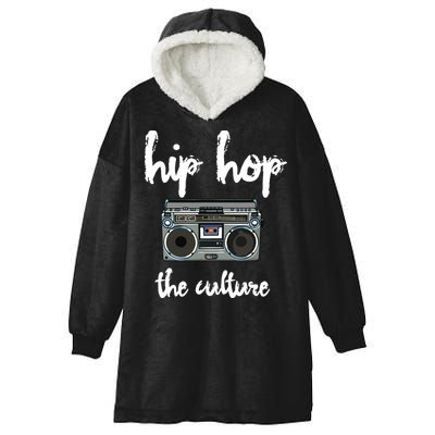 Old School Hip Hop Mix Tape Boombox The Culture Hooded Wearable Blanket