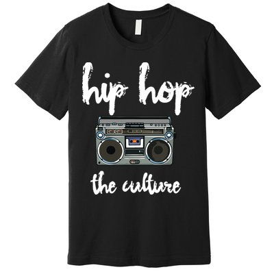 Old School Hip Hop Mix Tape Boombox The Culture Premium T-Shirt
