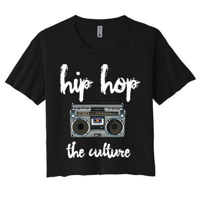 Old School Hip Hop Mix Tape Boombox The Culture Crop Top