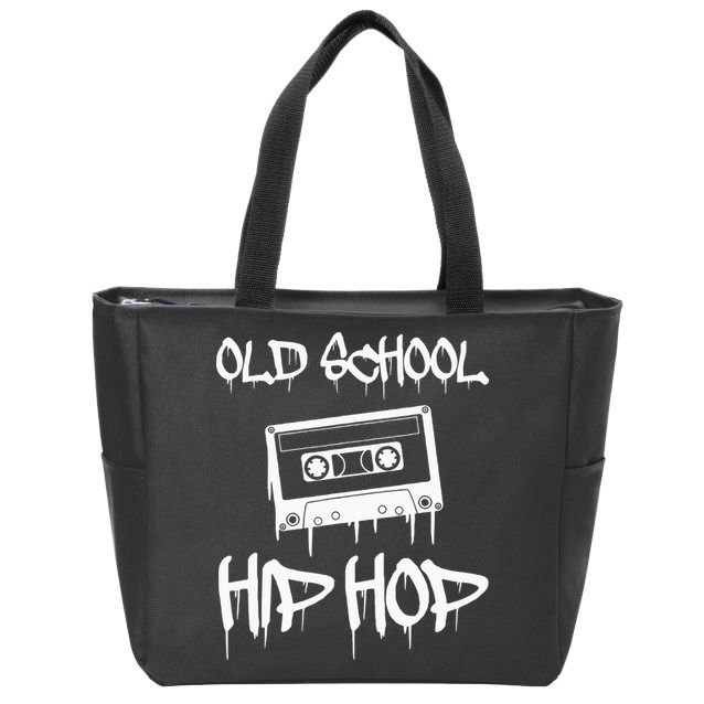 Old School Hip Hop Rap Cassette Tape 80s 90s Retro Vintage Zip Tote Bag