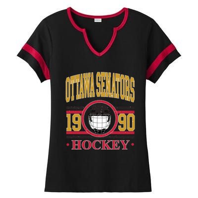 Ottawa Senators Hockey Team Supporter Ladies Halftime Notch Neck Tee