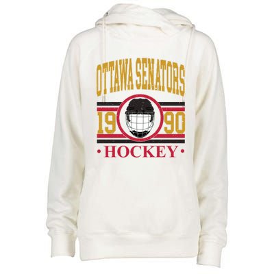 Ottawa Senators Hockey Team Supporter Womens Funnel Neck Pullover Hood