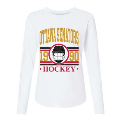 Ottawa Senators Hockey Team Supporter Womens Cotton Relaxed Long Sleeve T-Shirt