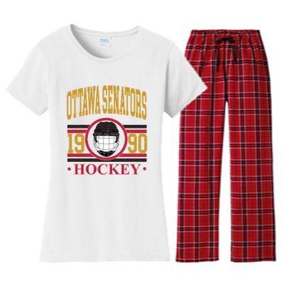 Ottawa Senators Hockey Team Supporter Women's Flannel Pajama Set