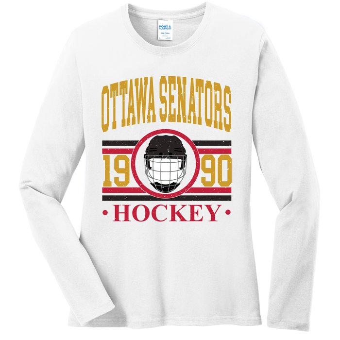 Ottawa Senators Hockey Team Supporter Ladies Long Sleeve Shirt