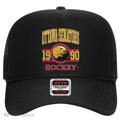 Ottawa Senators Hockey Team Supporter 1990 High Crown Mesh Back Trucker Hat