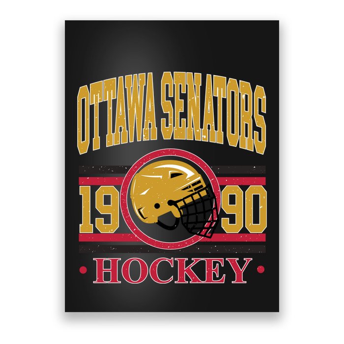 Ottawa Senators Hockey Team Supporter 1990 Poster
