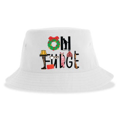 Oh Santa Hat Funny Christmas Story Family Christmas Kids Sustainable Bucket Hat