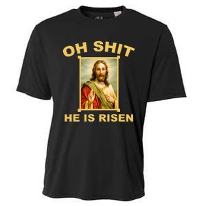 Oh Shit He Is Risen Jesus Christian Holy Cooling Performance Crew T-Shirt