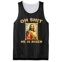 Oh Shit He Is Risen Jesus Christian Holy Mesh Reversible Basketball Jersey Tank