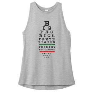 Old School Hip Hop Music Rap Legends Eye Chart 90s HipHop Ladies PosiCharge Tri-Blend Wicking Tank