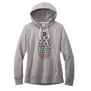 Old School Hip Hop Music Rap Legends Eye Chart 90s HipHop Women's Fleece Hoodie