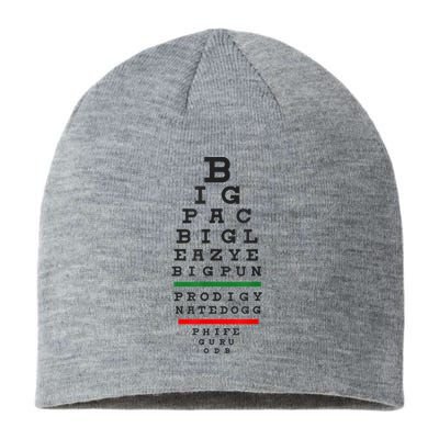 Old School Hip Hop Music Rap Legends Eye Chart 90s HipHop Sustainable Beanie